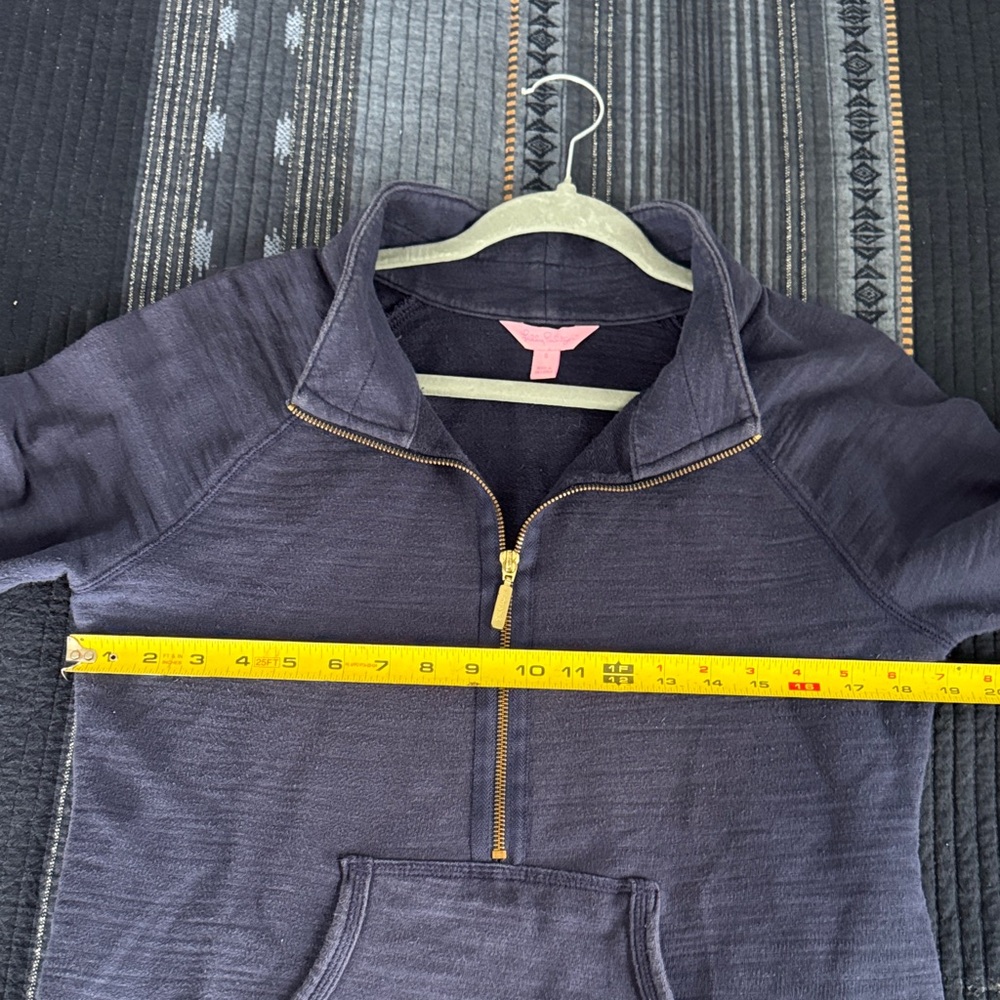 Lilly Pulitzer Women's Navy Half-Zip Pullover - Picture 10 of 16